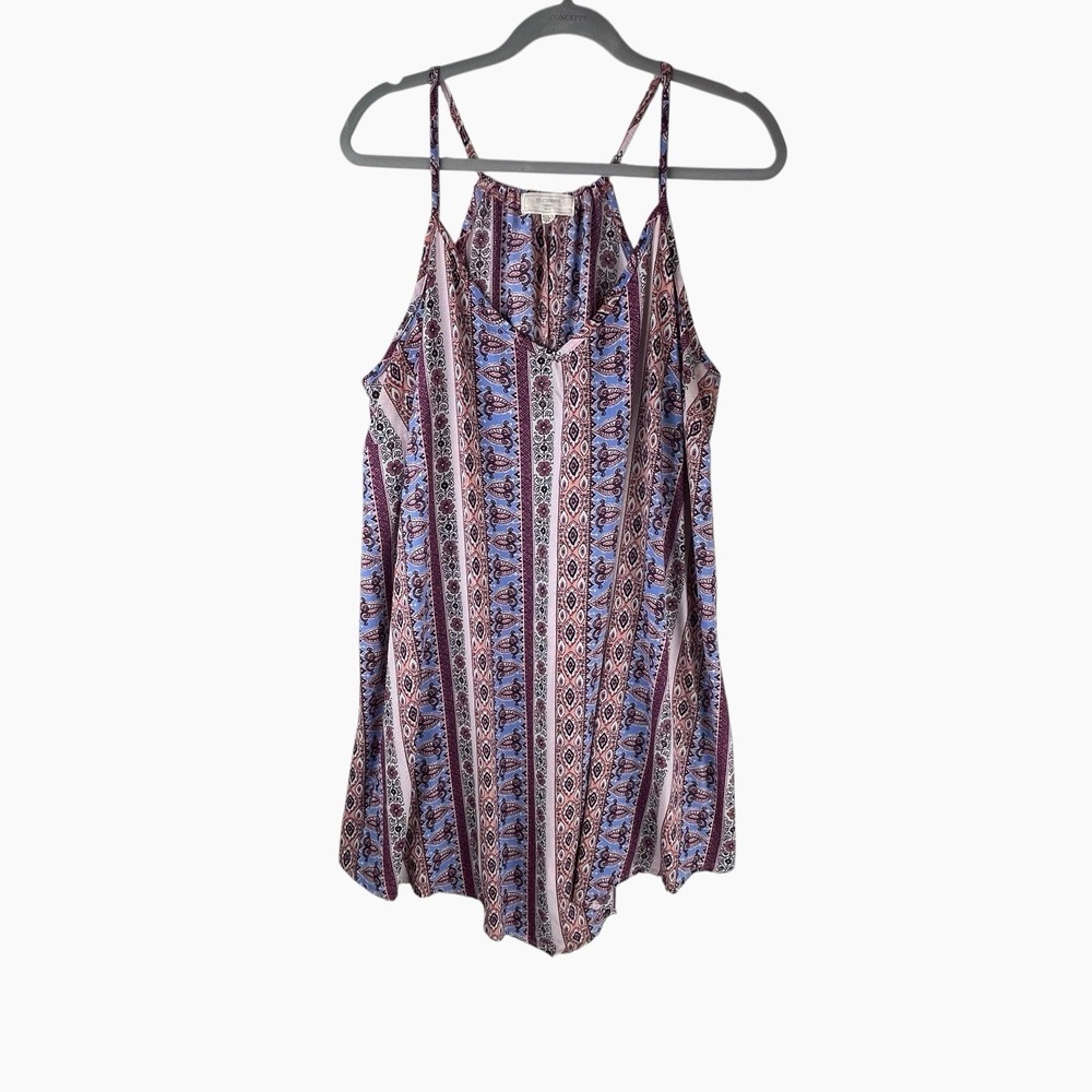 No Comment Dress Plus 2X 90s Y2K Racerback‎ Mini Slip Hippie Boho Pink Purple